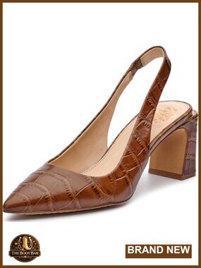 Women's Slingback Pumps Pointed Toe Block Heel 2.6" Comfy Dress Shoes